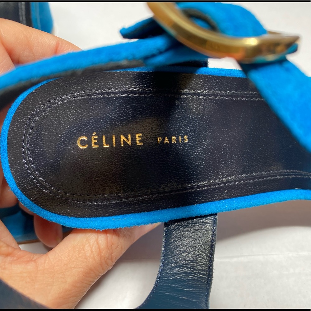 NIB Celine Blue suede sandals, 36 - Picture 4 of 10